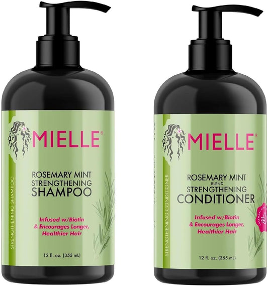 - Rosemary Mint - Biotin Infused - Hair Growth Products for Stronger and Healthier Hair - Shampoo & New Conditioner Styling Bundle Set 2 PCS